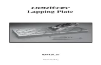 Lapping Plate