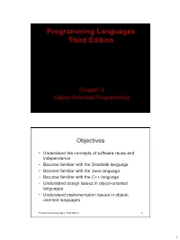 Object-Oriented Programming