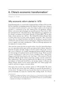 6. China's Economic Transformation