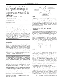 Catalytic, Asymmetric Sulfur Ylide-Mediated Epoxidation of Carbonyl Compounds: Scope, Selectivity, and Applications in Synthesis VARINDER K