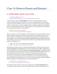 Class 10: Between Reason and Romance