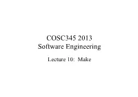 COSC345 2013 Software Engineering
