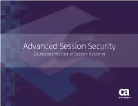 Countering the Risk of Session Hijacking