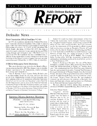 NYSDA Backup Center Report