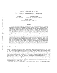 On the Distortion of Voting with Multiple Representative Candidates