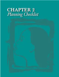 Planning Checklist