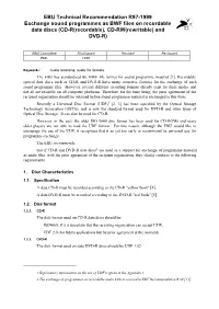 R97-1999 Exchange of Sound Programmes As BWF Files on CD