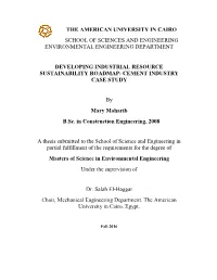 The American University in Cairo School of Sciences and Engineering Environmental Engineering Department