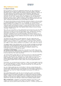 Why Software Fails By: Robert N