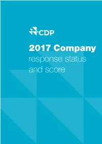 Company Response Status and Score Company Response Status and Score