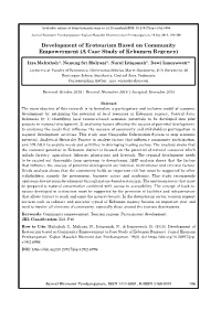 Development of Ecotourism Based on Community Empowerment (A Case Study of Kebumen Regency)