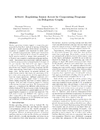 Entrust: Regulating Sensor Access by Cooperating Programs Via Delegation Graphs