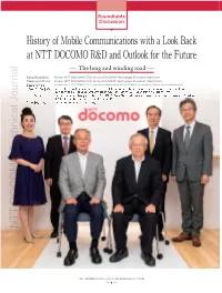 History of Mobile Communications with a Look Back at NTT DOCOMO R&D and Outlook for the Future ─ the Long and Winding Road ─