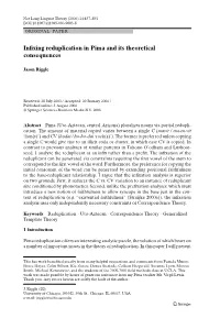 Infixing Reduplication in Pima and Its Theoretical Consequences