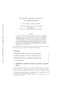On Pathwise Quadratic Variation for Cadlag Functions