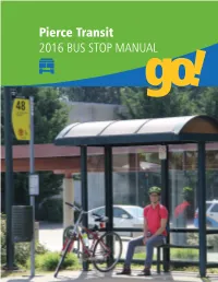 Pierce Transit 2016 BUS STOP Manualgo! Table of Contents