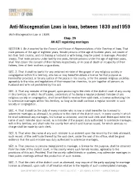 Full Transcript of Anti-Miscegenation Laws in Iowa