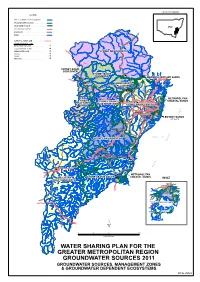 GROUNDWATER SOURCES, MANAGEMENT ZONES & GROUNDWATER DEPENDENT ECOSYSTEMS MAP No: WSP015
