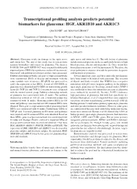 HGF, AKR1B10 and AKR1C3