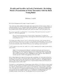 Revisiting Mark's Presentation of Jesus' Encounter with the Rich Young Ruler