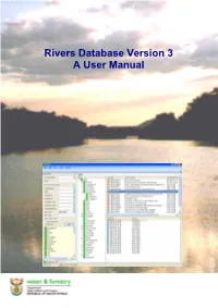 Rivers Database Version 3 a User Manual