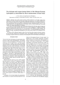 The Hydrogen and Oxygen Isotope History of the Silurian-Permian Hydrosphere As Determined by Direct Measurement of Fossil Water