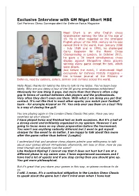 The Nigel Short Interview