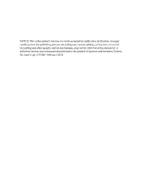 This Is the Author's Version of a Work Accepted for Publication by Elsevier