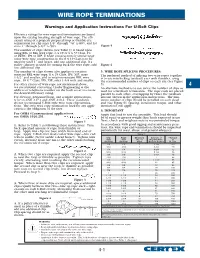 Wire Rope Terminations