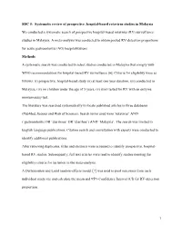 1 SDC 5: Systematic Review of Prospective, Hospital-Based
