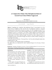 A Comparative Study of the Metaphysical Basis of Ancient Iran-China Political Approach