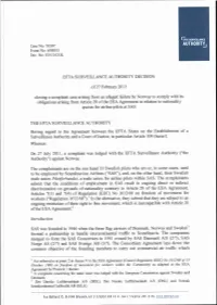 Against Norway. to Be Employed by Scandinavian Airlines ("SAS"), And