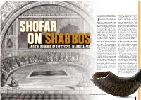 Blowing Shofar on Shabbos Is Forbidden Started Looking Around the Shul