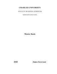 CHARLES UNIVERSITY Master Thesis 2020 James Iocovozzi