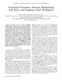 Generalized Frequency Division Multiplexing with Space and Frequency Index Modulation