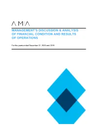 Management Discussion & Analysis