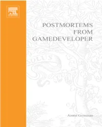 Postmortems from Game Developers.Pdf