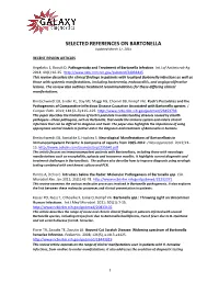 SELECTED REFERENCES on BARTONELLA Updated March 17, 2015