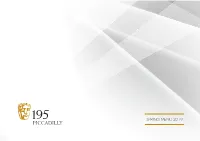 Spring Menu 2019 Bafta 195 Contents