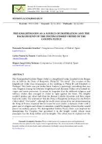 The Knighthoods As a Source of Inspiration and the Background of the Distinguished Order of the Golden Fleece