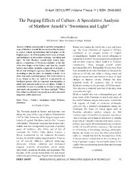 A Speculative Analysis of Matthew Arnold's “Sweetness and Light”