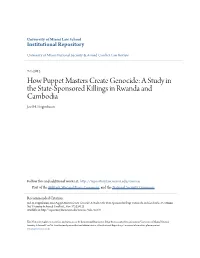 A Study in the State-Sponsored Killings in Rwanda and Cambodia Joel H
