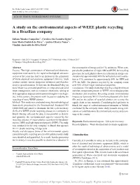 A Study on the Environmental Aspects of WEEE Plastic Recycling in a Brazilian Company