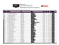 After Practice 5 Results by Driver and Class Fastest