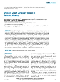 Efficient Graph Similarity Search in External Memory