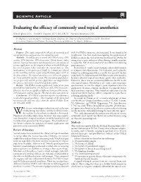 Evaluating the Efficacy of Commonly Used Topical Anesthetics