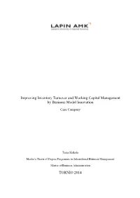 Improving Inventory Turnover and Working Capital Management by Business Model Innovation