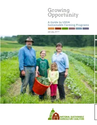USDA Sustainable Farming Programs Guide