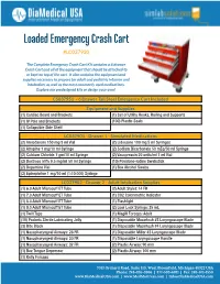 Loaded Emergency Crash Cart