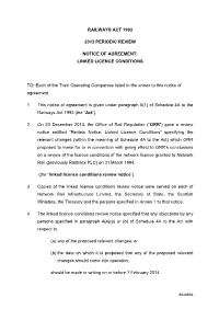 Notice of Agreement Linked Licence Condtions